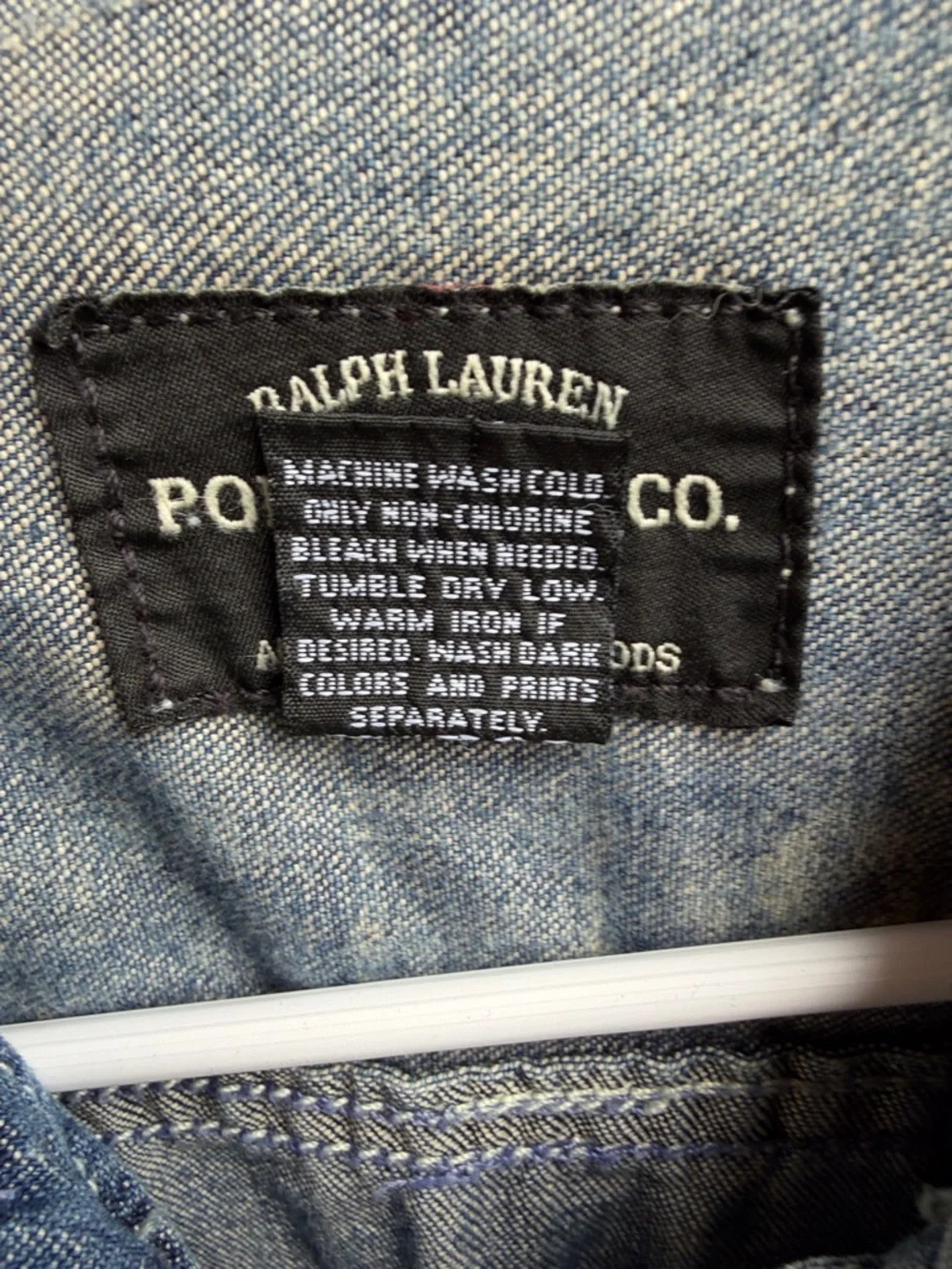Ralph Lauren Light Blue Distressed Cropped Denim Jacket - Picture 3 of 5